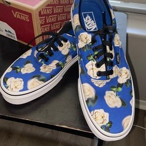 NEW Vans "Romantic Floral" Lapis Blue Rose Flowers Men 10